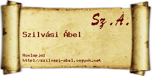 Szilvási Ábel névjegykártya